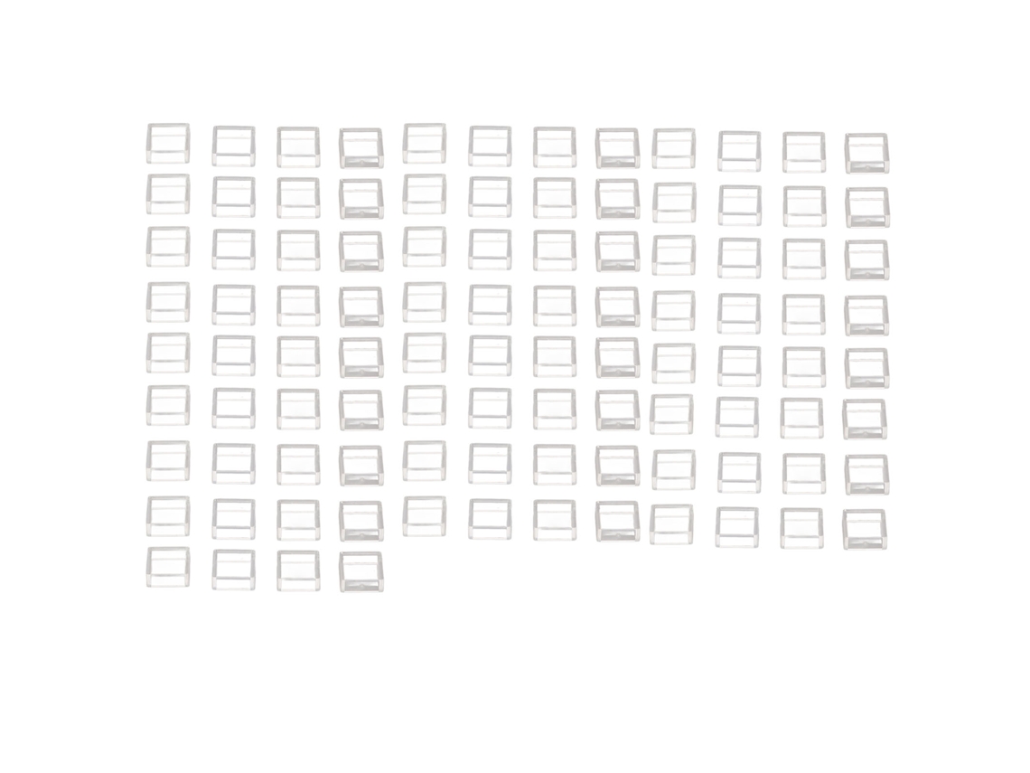 Kit De 100 Piezas De Cubiertas Cuadradas Transparentes De Abs Para Interruptores Táctiles Y Pulsadores.