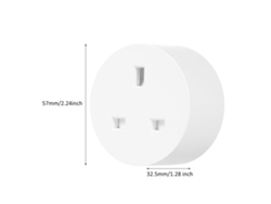 Enchufe Inteligente Wifi Control Remoto Por App Programable 10a Encastre Blanco (enchufe Uk, Ac230v)