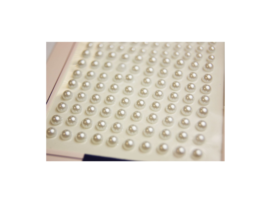 Pegatinas Strass - Perlas iridiscentes - Blanco