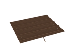 Cubierta de repuesto para pérgola, protección solar de repuesto, protección UV para pérgola de 3 x 2 m, color café.