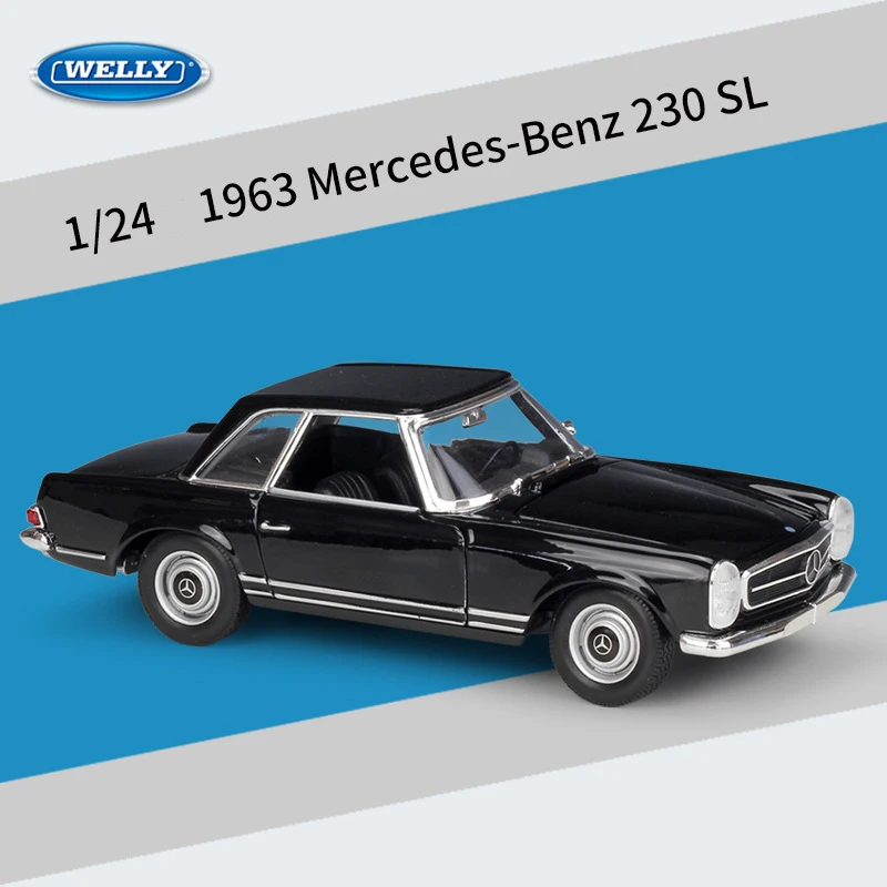 (negro) Modelo De Colección De Coche De Juguete De Aleación Fundida A Presión A Escala 1:24