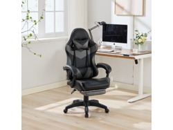 Silla De Juego Ergonómica Giratoria De 360 ° Para Oficinas Y Juegos Color Negro Y Gris