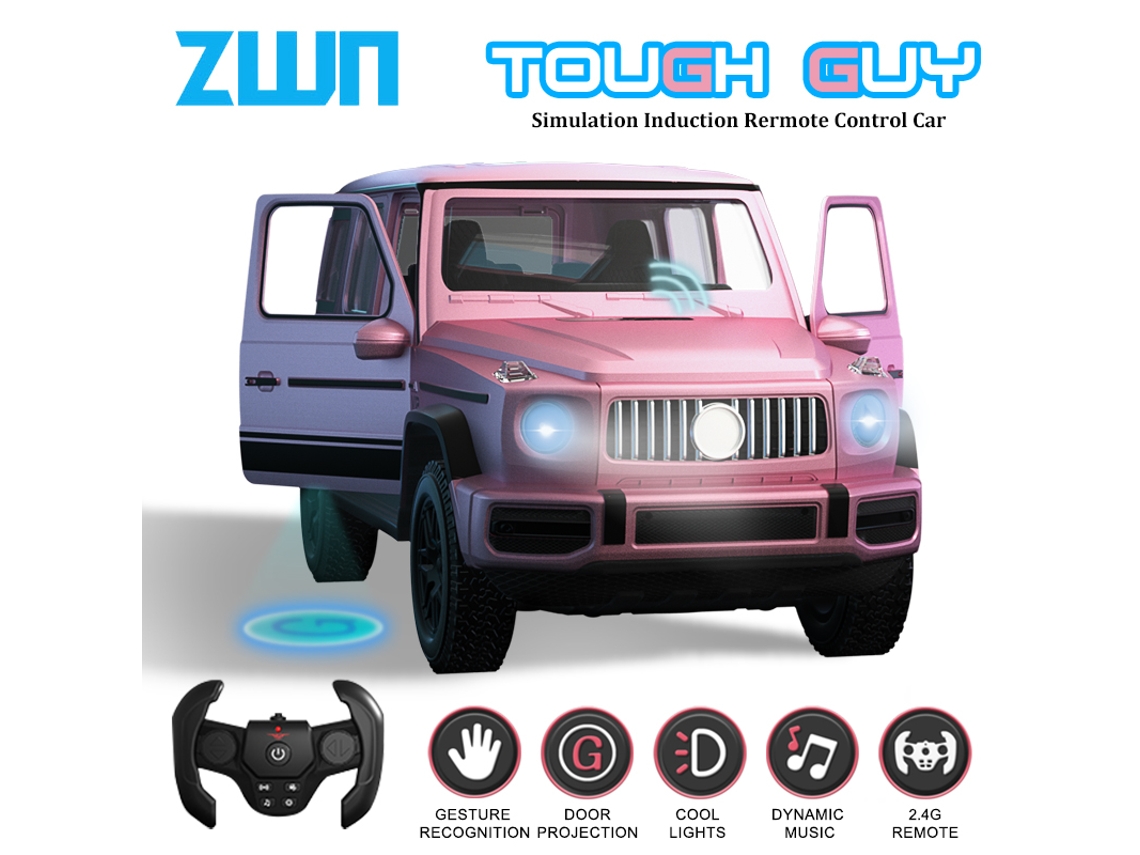 Coche RC 1.14 4x4 con control por gestos, modelo G63, todoterreno, simulación realista, color plateado, ideal como regalo para niños. Aeuzwr