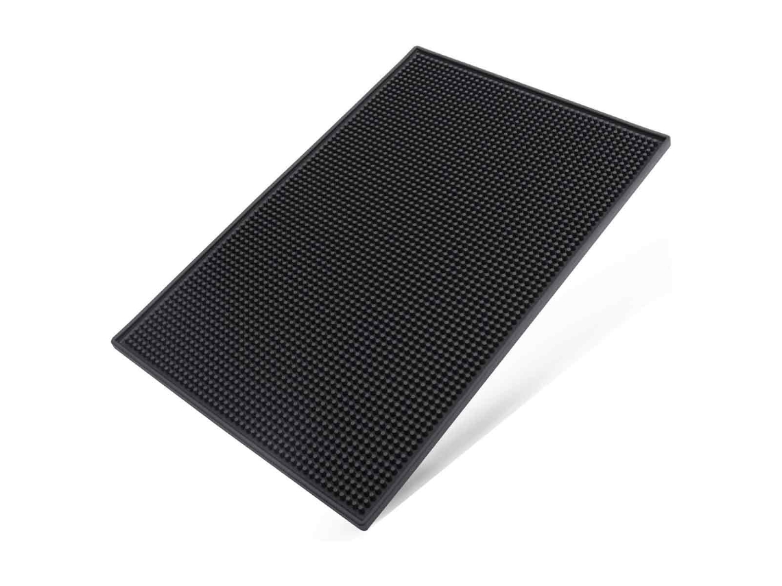 Tapete antigoteo impermeable para tazas, jarros o vasos, para cocina o bar (negro, modelo pequeño)