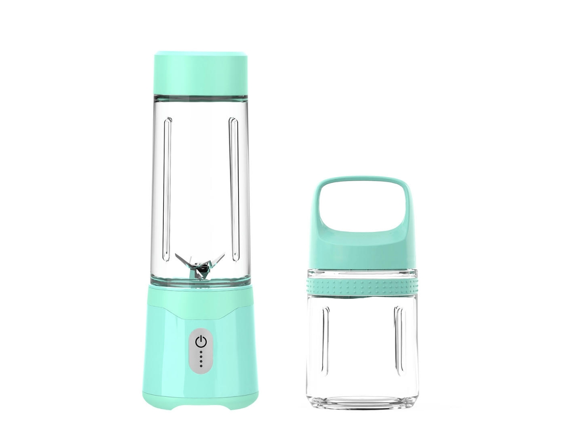 Licuadora Portátil SIURN Usb Recargable Exprimidor Mini Exprimidor Eléctrico De Doble Taza Light Blue Azul claro