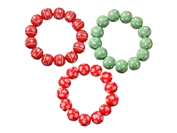 Set de 3 Pulseras Navideñas de Madera RNEMITERY