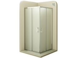 Mampara de Ducha MOMENTS OF GLASS Diana 70x90x190cm | Reversible |Puertas correderas, Ajuste 67,5-69,5x87,5-89,5cm | Perfiles Cromados, Cristal satinado 6mm