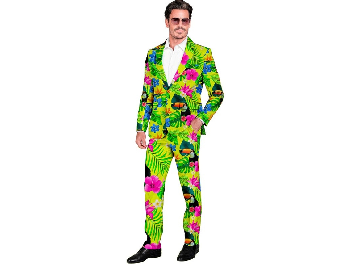 Traje Divertido Fiesta Fashion verde Tropical para hombre
