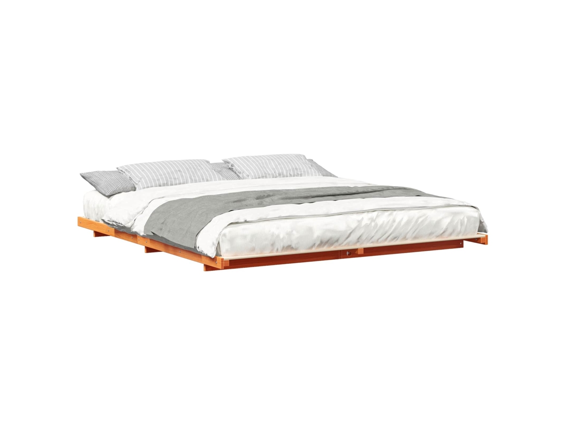 Maison Exclusive - Estructura De Cama Marrón Cera 200 X 210 Cm