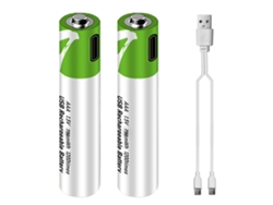 Batería Recargable De Litio Aaa Con Puerto Usb Tipo C De 1,5 V Y 750 Mwh Para Cerradura De Combinación.