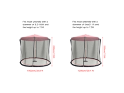 Toldo ajustable de 3,35 m con puertas dobles para jardín - Worten