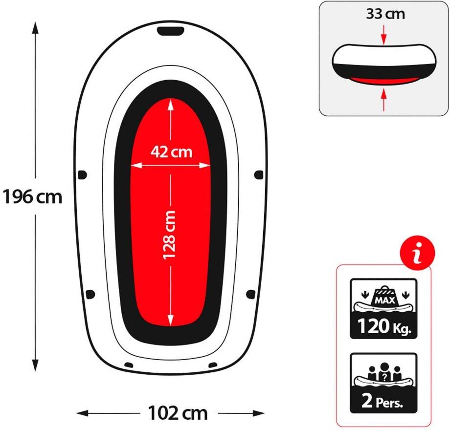Barca Hinchable INTEX Explorer Pro 200 (196 x 102 x 33 cm)