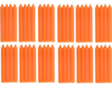 COM-FORT HOUSE- Vela de mesa Naranja - Pack velas - Velas Decorativas Sin Perfume - Velas para tu Hogar COM-FORT HOUSE