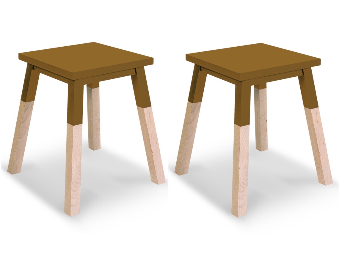 Banco MON PETIT MEUBLE FRANÇAIS de Madeira Maciça Assento 35 cm (2 unidades)