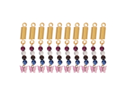 10pcs Colgantes De Pelo Diy Mariposa Blanca De Metal 20 Rollos Resortes Accesorios De Trenza Para Pelo