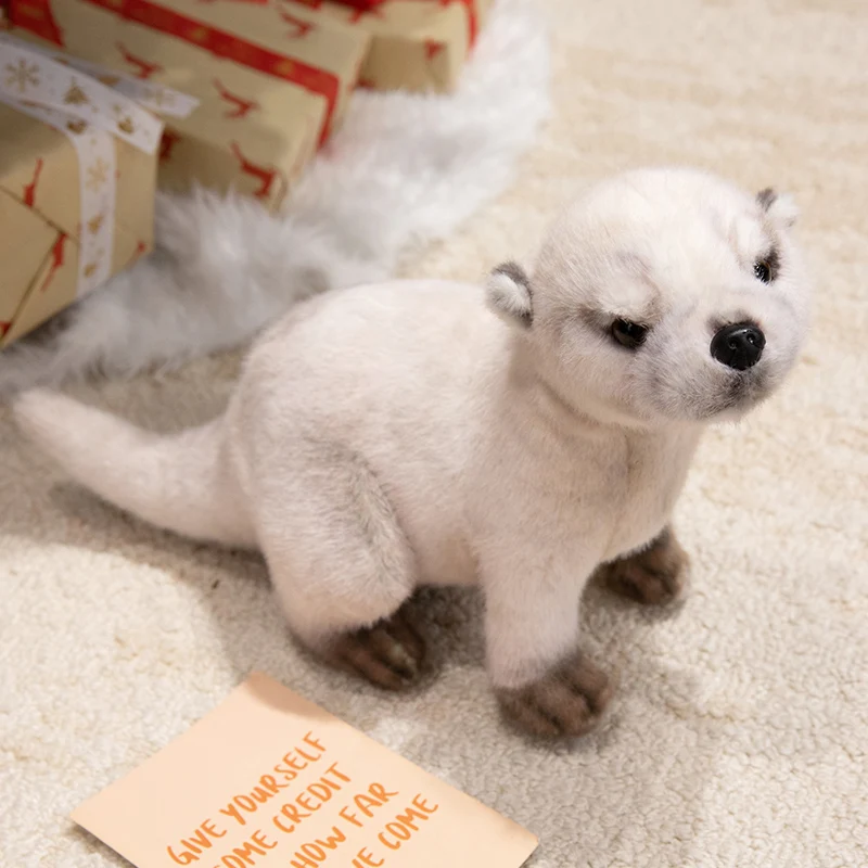 (blanco, 38 Cm) Peluche De Nutria, Muñeco De Peluche Suave Con Forma De Animal De Dibujos Animados.