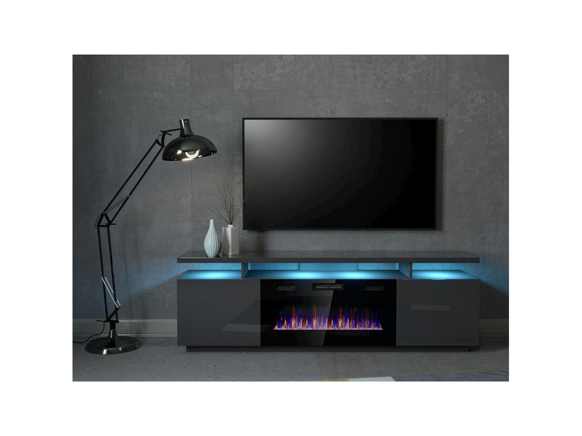 Mueble de TV CAMA MEBLE EVAKOM GR/GR Grafito Madera MDF Aglomerado 180x52x40 cm