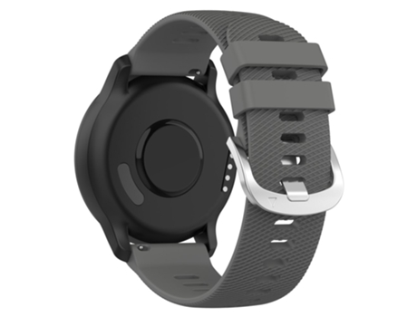 Correa de Silicona 20mm raya cruzada para Garmin VivoMove Trend/Venu Sq 2 - gris oscuro