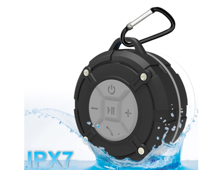 Altavoz de Ducha Bluetooth IPX7 Radio de Ducha Impermeable con Ventosa Gris
