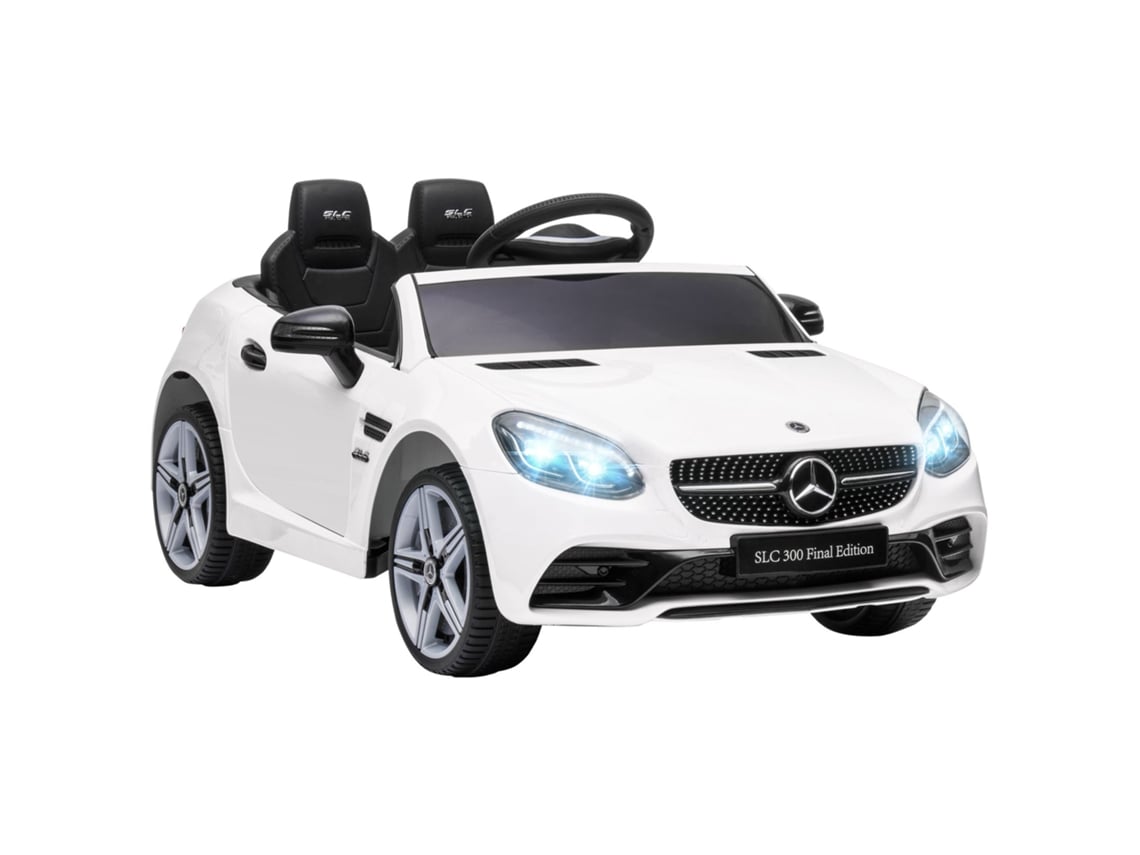 Carrinho Elétrico Infantil Mercedes Slc 300 12v Controle Remoto Led Branco 107x62,5x44