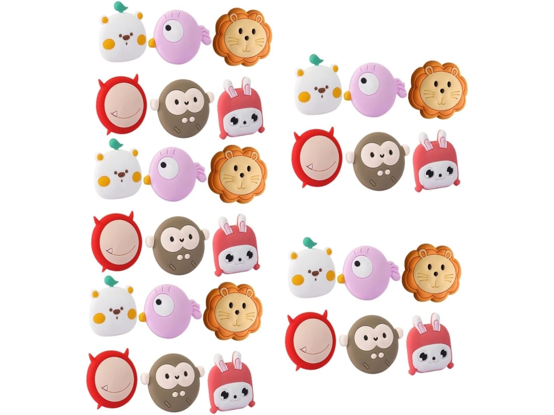 30 Piezas De Pegatinas De Goma Anticolisión Para Puertas Con Forma De Animales Y Paredes Para Reducir El Ruido De Las Manijas.