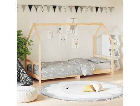 Estructura De Cama Para Niños VIDAXL Marrón Madera (80x200 cm)