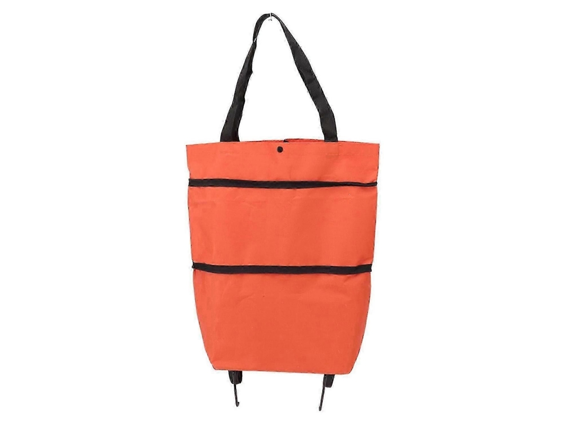 Carrito de la compra plegable, gran capacidad, con cremallera, de tela Oxford y con ruedas, ideal para acampar. GOKOCO