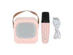 2026-máquina De Karaoke Mini Altavoz Bluetooth Portátil Con Micrófono Inalámbrico Ajuste De Grave Y Agudo Rosa