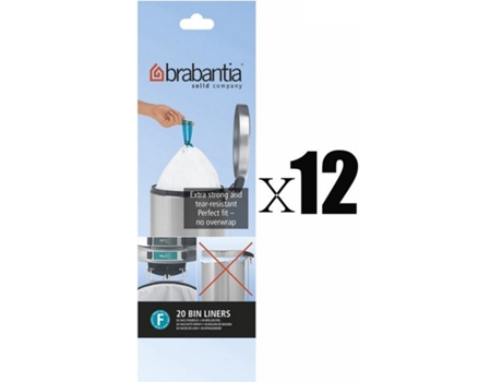 Juego De 12 Rollos De 10 Bolsas De Basura BRABANTIA H 50/60L