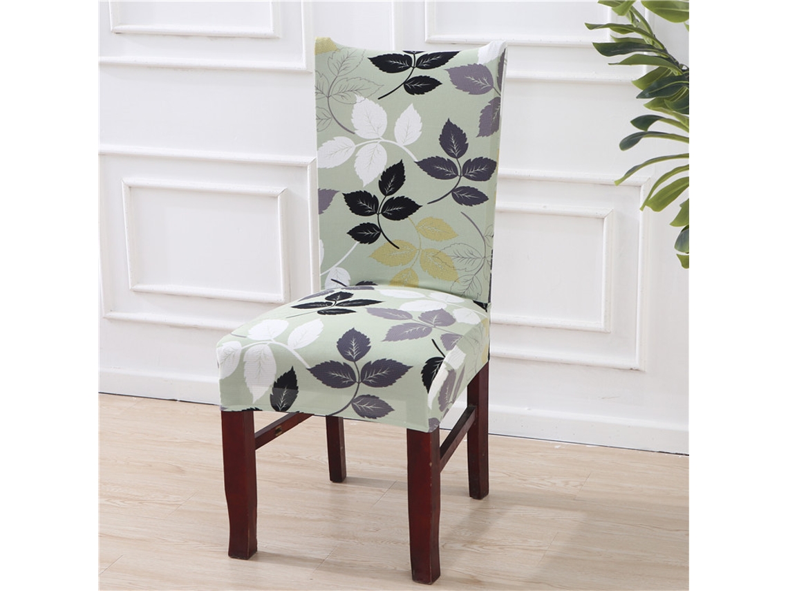 1 paquete de funda protectora extraíble para silla de comedor para el hogar, patrón de restaurante 13-Tamanho universal LUUCOZK