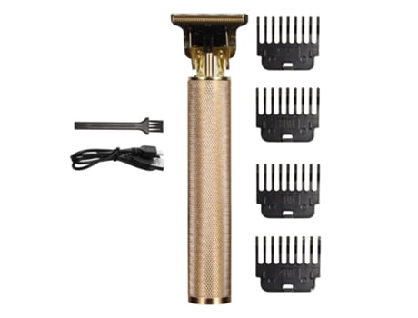 Cortapelos para hombres Recortadora de cuchillas en T profesional para cortar el cabello recortadora de corte de cabello portátil (oro rosa)