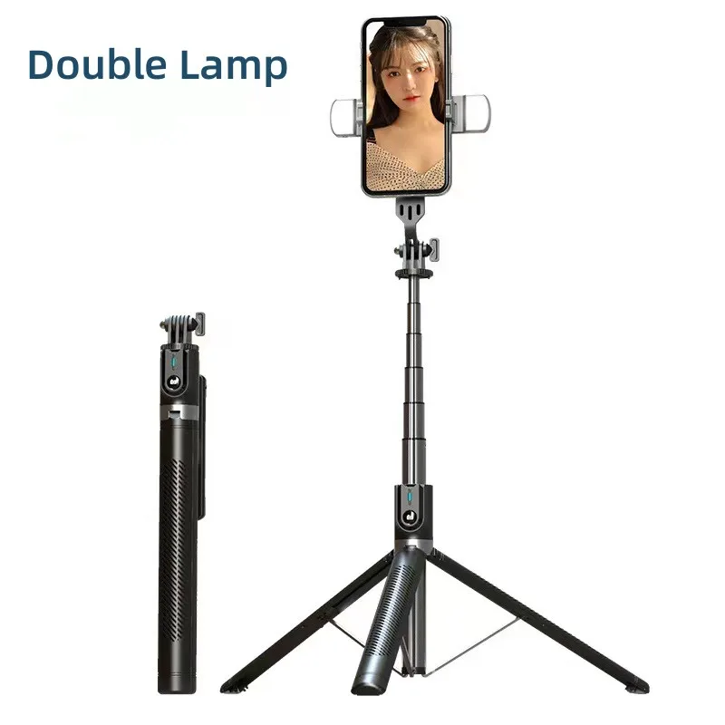 Palo Selfie Bluetooth De 180 Cm Con Trípode Y Soporte Para Teléfono Con Control Remoto