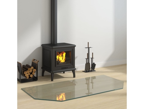 vidaXL Placa de vidrio para chimenea hexagonal 120x60 cm