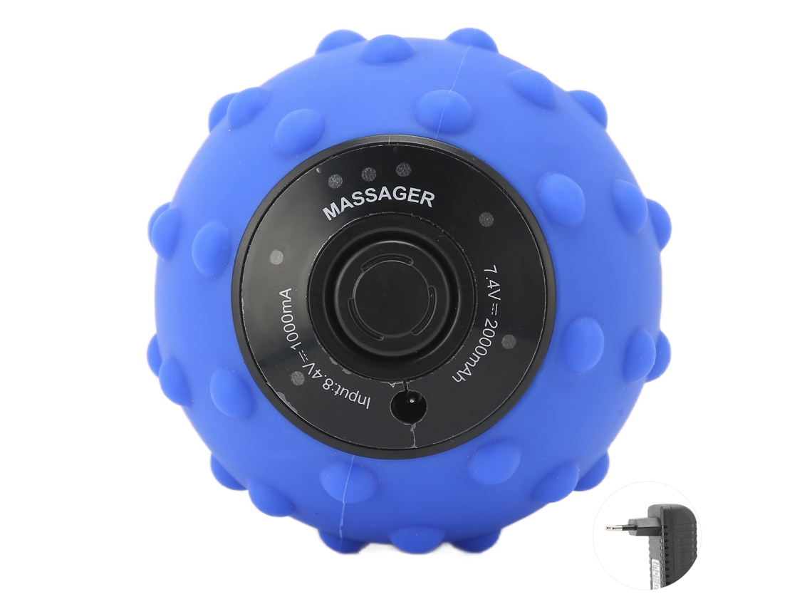 Pelota de masaje vibratoria eléctrica con 4 velocidades para aliviar los músculos, mini pelota de fitness de 100 240 V Laopipfu