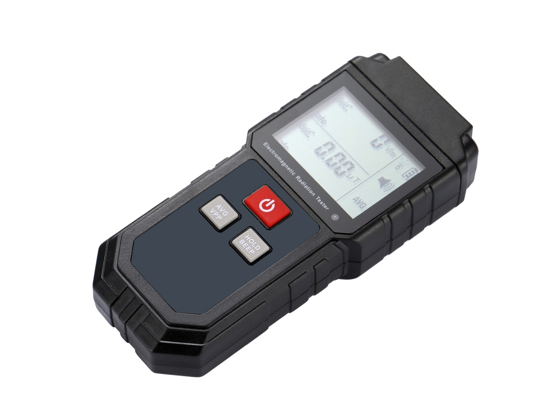 Medidor Portátil De Radiación Electromagnética Con Pantalla Lcd Digital Y Alarma Sonora Y Visual Para Campos Eléctricos Y Magnéticos.