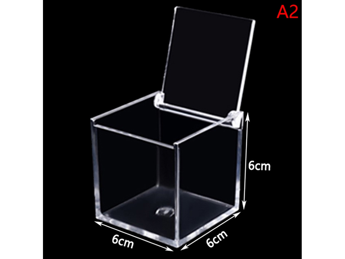 Caja de acrílico transparente en forma de cubo hecha de plástico acrílico de plexiglás