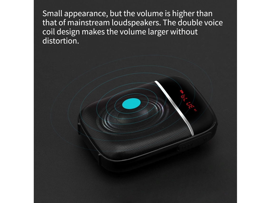 Amplificador De Voz Portátil Con Micrófono Con Cable Para Profesores, Batería Recargable, Compatible Con Bluetooth, Fm Y Tarjeta Tf.