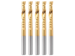 5 Fresas Cnc Hss Con Punta De 1 Ranura, Broca Espiral Chapada De 4x22x50 Mm