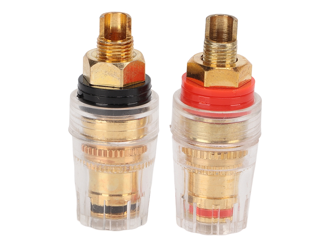 2 Terminales De Inversor De Latón Rojo Y Negro, Fiables Y Duraderos, 220v-380v M8 Para Equipos Electrónicos.