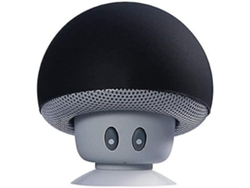 Altavoz Bluetooth portátil con forma de hongo, minialtavoz Bluetooth 4.2 pequeño para iPhone, iPad y portátil, tela Chennnls negra