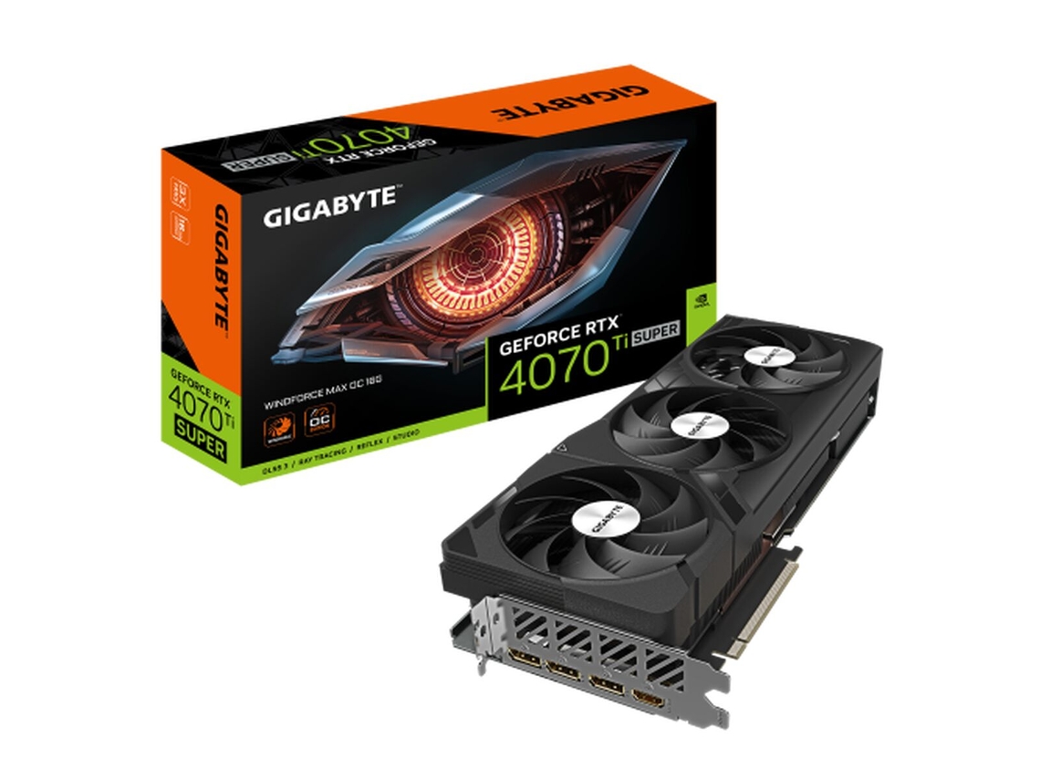 Tarjeta Gráfica GIGABYTE GV-N407TSWF3MAX OC-16GD (GDDR6X - GEFORCE RTX 4070 TI SUPER)