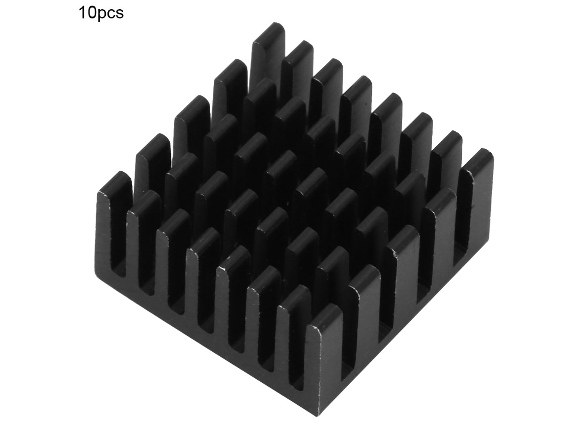 2026velora-10 Piezas Disipador de calor de aluminio puro P20*10*20-b para refrigeración de la base de la placa de refrigeración del chip