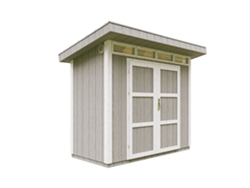 Caseta para jardín paneles a base de madera LP SmartSide 3m2 con suelo y baldosas bituminosas- L161xA294xA239 cm- TIMBELA M901A - Tundra grey