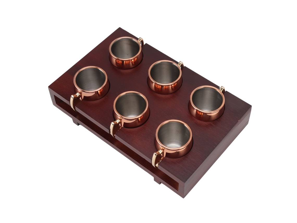 Juego De 6 Tazas De Acero Inoxidable Para Cócteles Tipo Mule Con Estante, Aislamiento Térmico Para Cócteles, Estilo Moscow Bar.