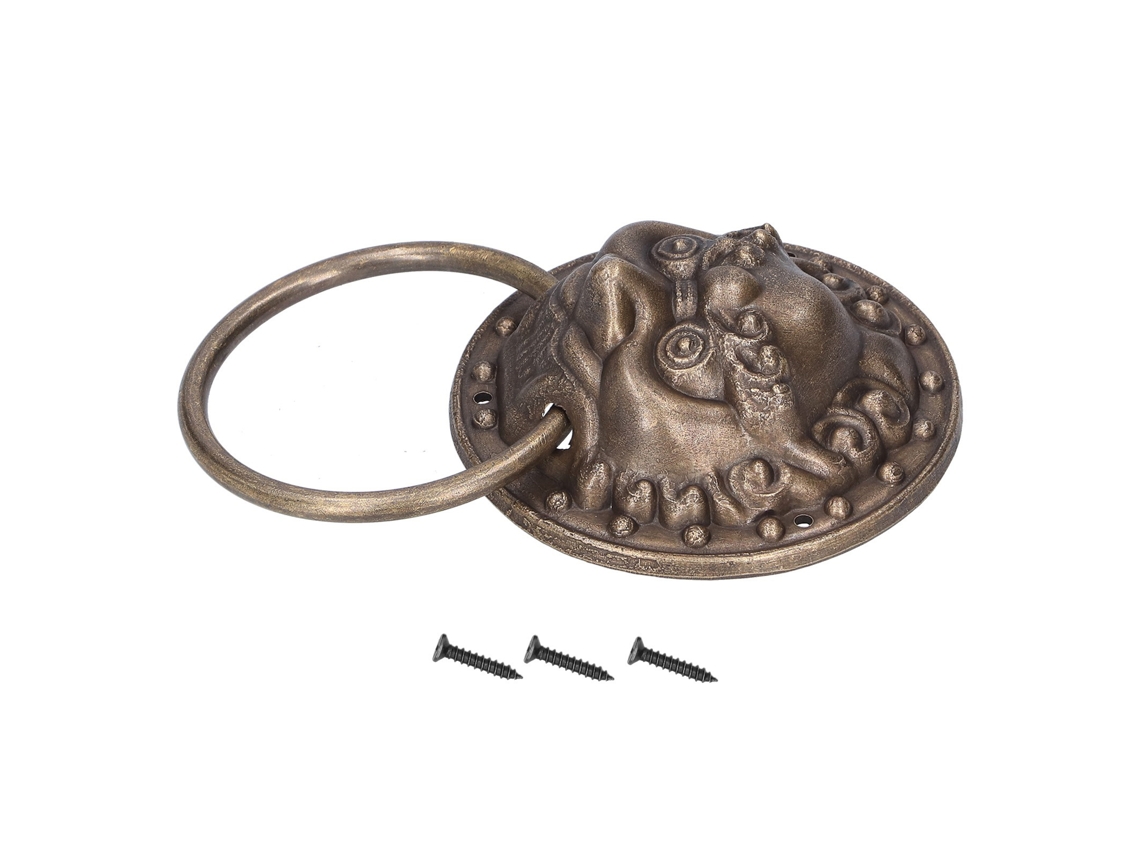 Pomo De Puerta Con Cabeza De León De Latón Antiguo Y Tirador Decorativo Retro Para El Hogar.