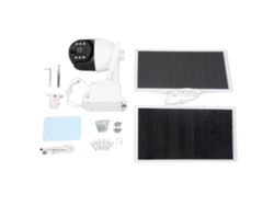 Cámara de seguridad solar para exteriores, visión nocturna, audio bidireccional, detección de movimiento PIR, alarma, almacenamiento en la nube, IP65, resistente al agua para el hogar.