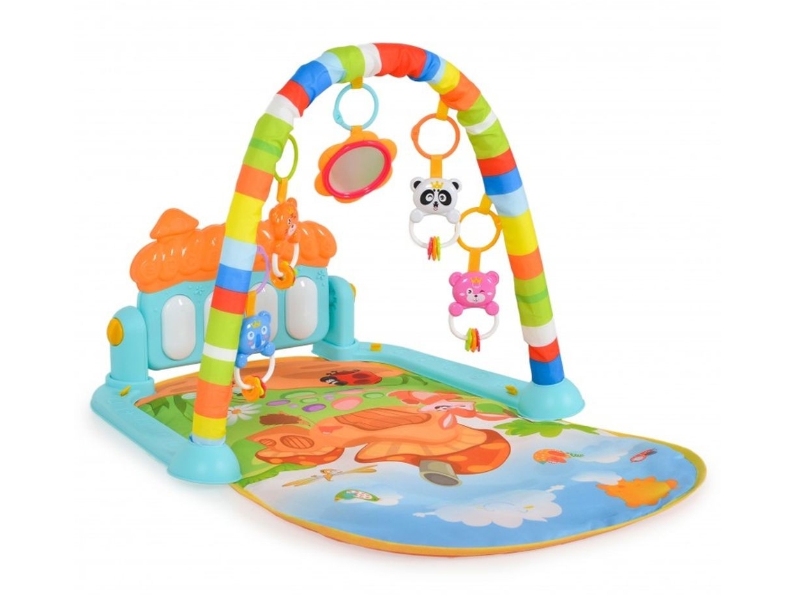 Manta de actividades con piano y juguetes colgantes MUSHY MONI