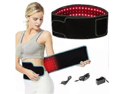 Cinturón de terapia de luz roja infrarroja con 105 LED para aliviar el dolor y el calor.