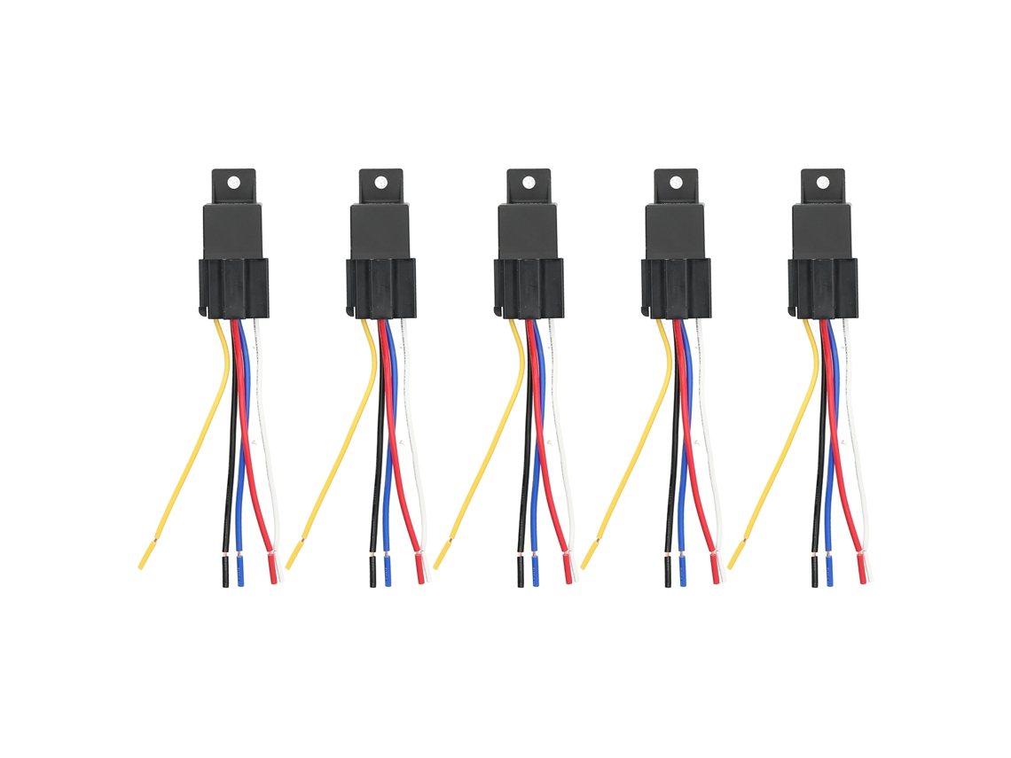 2026-5pcs Relé Intermitente Universal 12v 40a Controlador Luz Parpadeo Led Impermeable 5 Vías