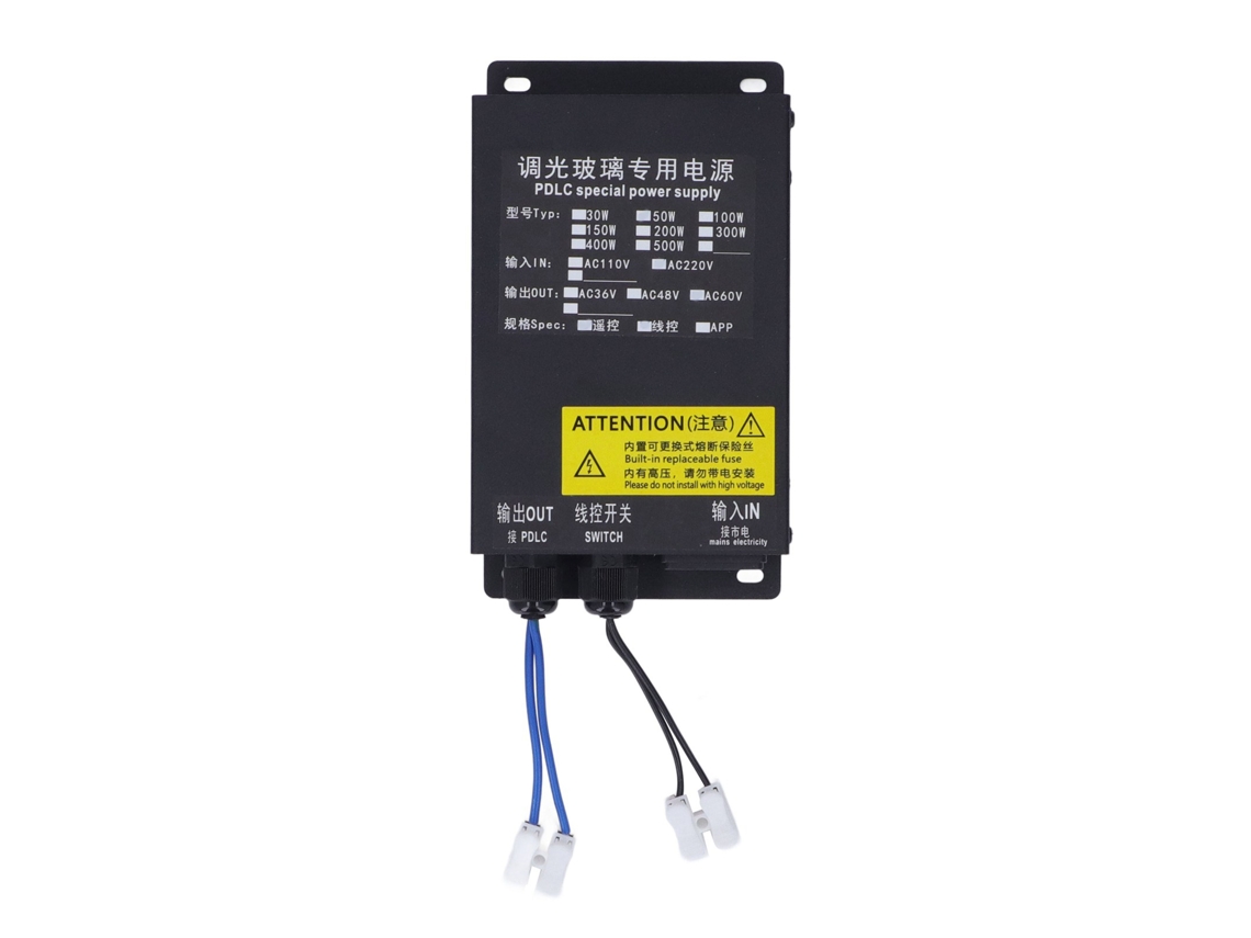 Fuente de alimentación para vidrio conmutable PDLC Control de atenuación electrónico inteligente Atomizado 50W